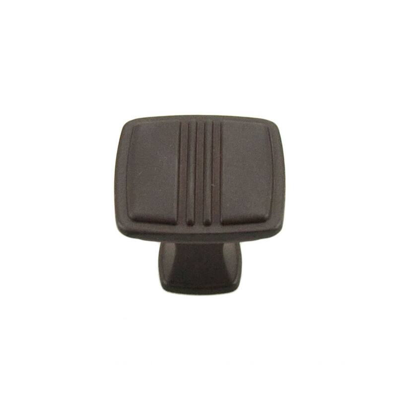 RK International Alder 1-1/4 Inch Square Cabinet Knob - Oil Rubbed Bronze