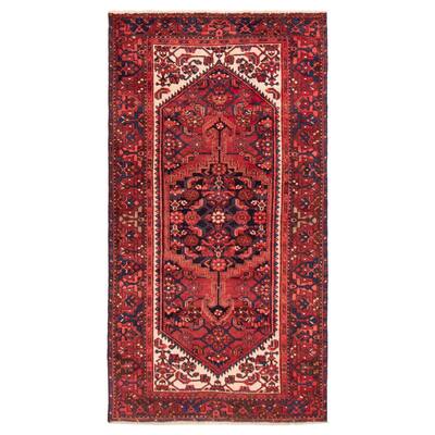 ECARPETGALLERY Hand-knotted Anadol Dark Red Wool Rug - 4'0 x 7'5