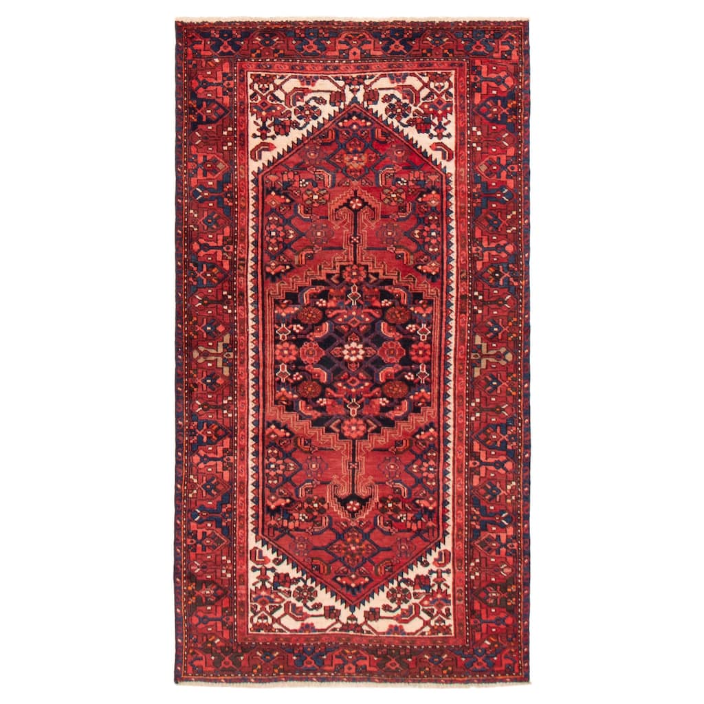 ECARPETGALLERY Hand-knotted Anadol Dark Red Wool Rug - 4'0 x 7'5