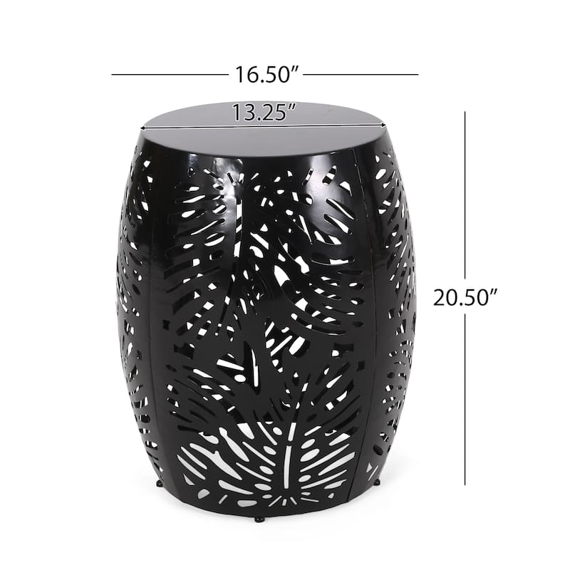 Satterlee Outdoor Outdoor Metal Side Table by Christopher Knight Home