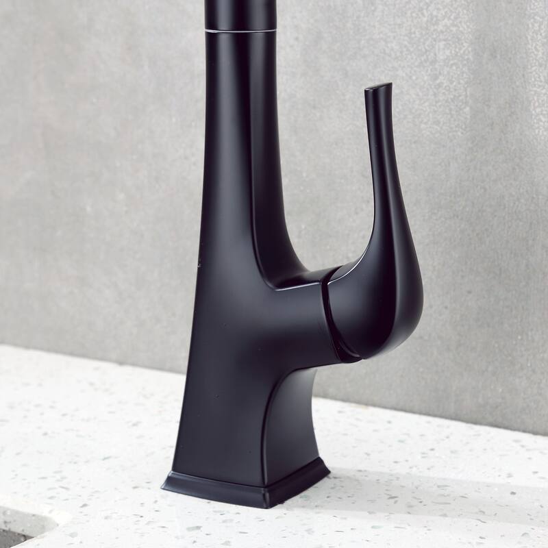 Luxier KTS20 Single Handle Pull Down Sprayer Kitchen Faucet