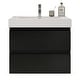 preview thumbnail 24 of 71, Baillie 30'' Wall-Mounted Vanity with Reinforced Acrylic Sink 30''Width - Rich Black