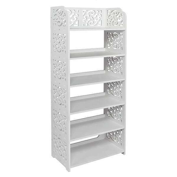 vertical wooden shoe rack