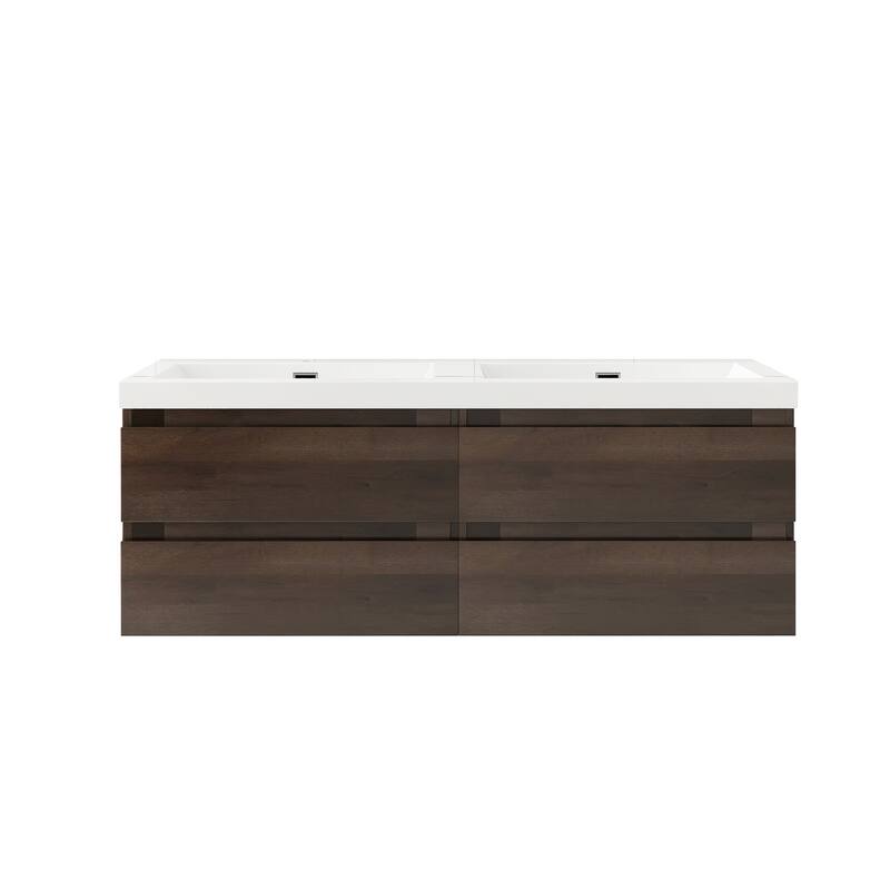 Floating Bathroom Vanity with two Resin Top