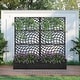 preview thumbnail 1 of 3, Different patterns Iron Planting Box Climbing Frame with Privacy Screen 71x 35-street style-black - Black