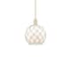 Option Antique Brass / White Glass with White Rope