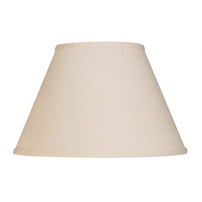 12" Ivory Premium Empire Slanted No Slub Lampshade - 12" L x 12" W x 8" H