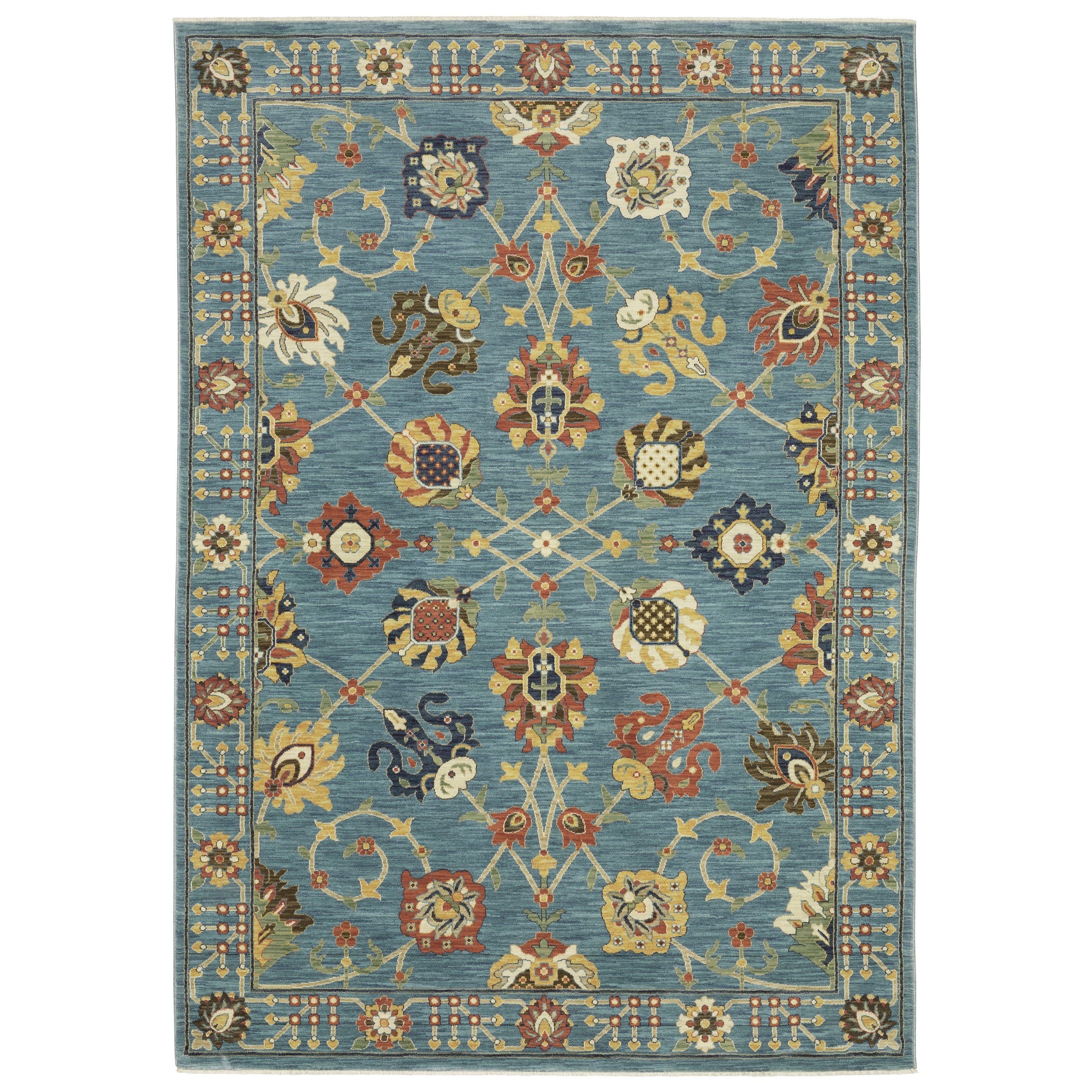 Style Haven Federica Floral Oriental Fringe Edge Area Rug