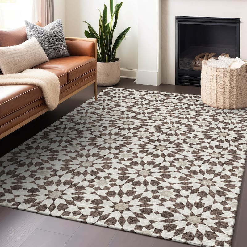 Premium Washable Super Soft Modern Mosaic Mayfield Rug