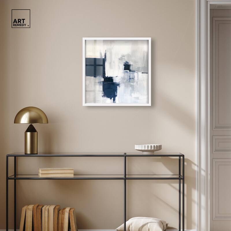Porcelain Blue on White I Shadowbox by Art Remedy