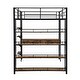 preview thumbnail 10 of 10, Black Full Size Metal Loft bed with Desk, Ladder, Fence and Shelves for Kids, Boys and Girls, Bedroom