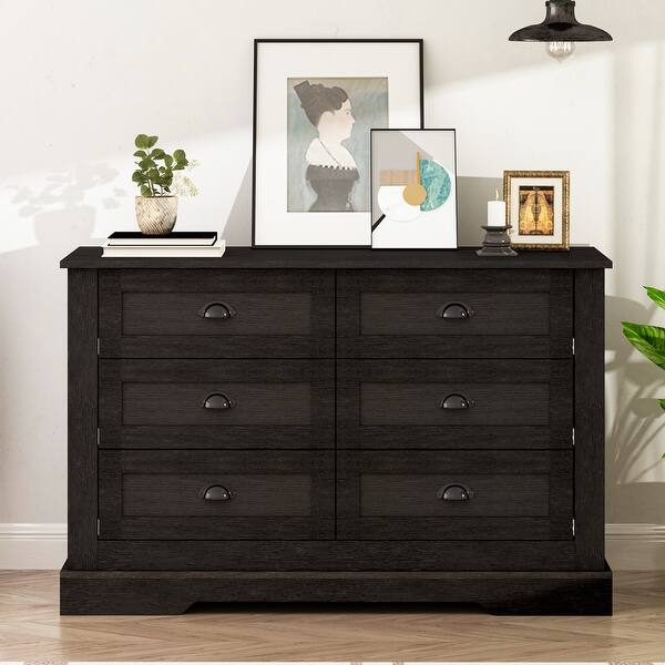 dark grey 6 drawer dresser Daley 6 Drawer Dresser – Edenbrook main image 0