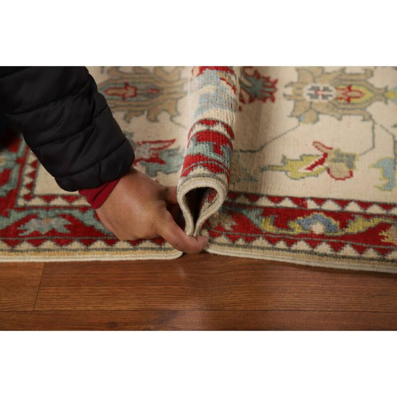 Geometric Kazak Accent Rug Handmade Wool Carpet - 2'0" x 3'0"