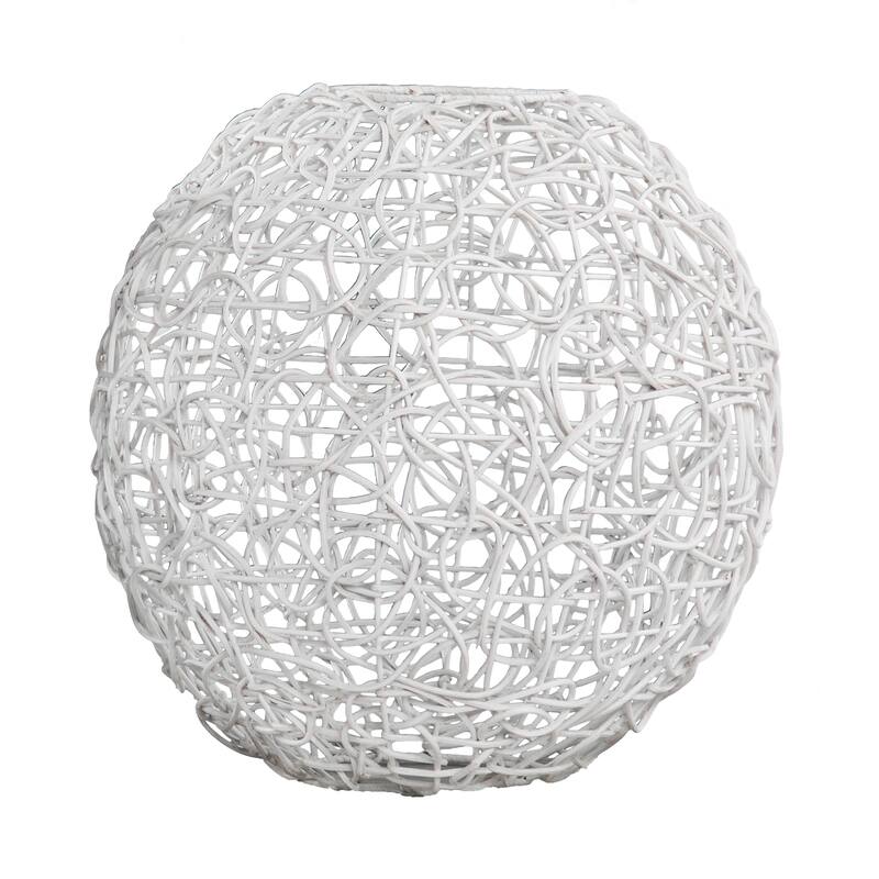 SEI Furniture Algunas Transitional White Woven Fiber Pendant Shade
