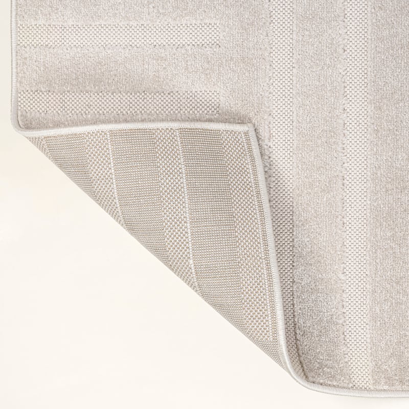 JONATHAN Y Finn High-Low MidCentury Modern Arch Stripe Two-Tone Indoor/Outdoor Rug