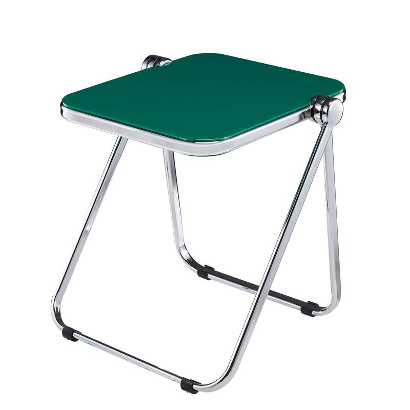 LeisureMod Lawrence Rectangular Folding Table with Aluminum Frame - 16.73 - Green
