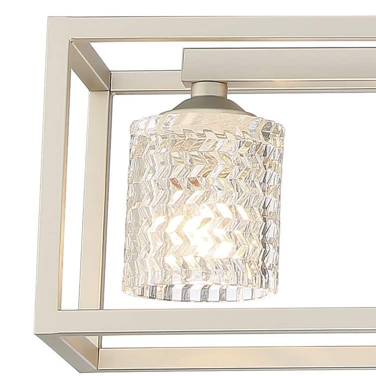 Modern Glam 5-light 37in Kitchen Island Lights Crystal Rectangle Chandelier