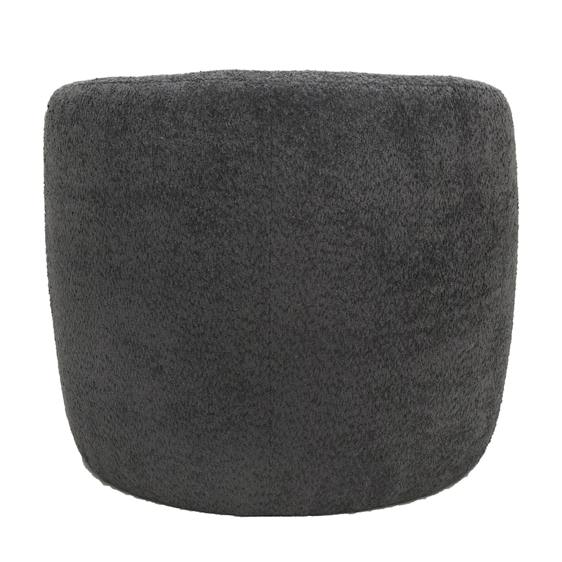 Modern Curved Back Upholstered Accent Chair, Soft Cozy Boucle Fabric, Comfortable Plush Seating, No Assembly Required