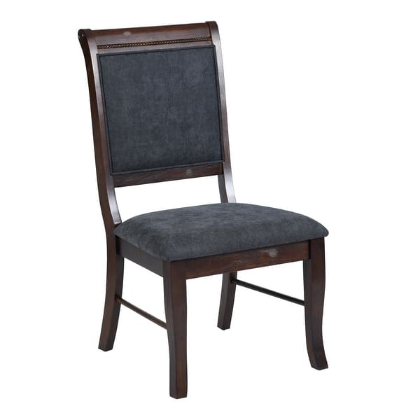 slide 6 of 8, HOMY CASA Vintage Upholstery Solid Wood Side Chairs Set of 4