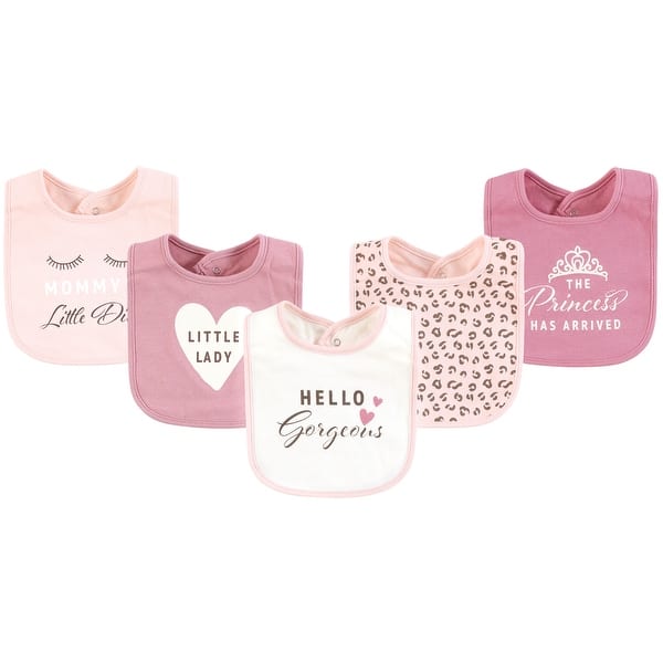 slide 1 of 1, Hudson Baby Infant Girl Cotton Bibs, Hello Gorgeous, One Size - Hello Gorgeous - One Size One Size - Hello Gorgeous