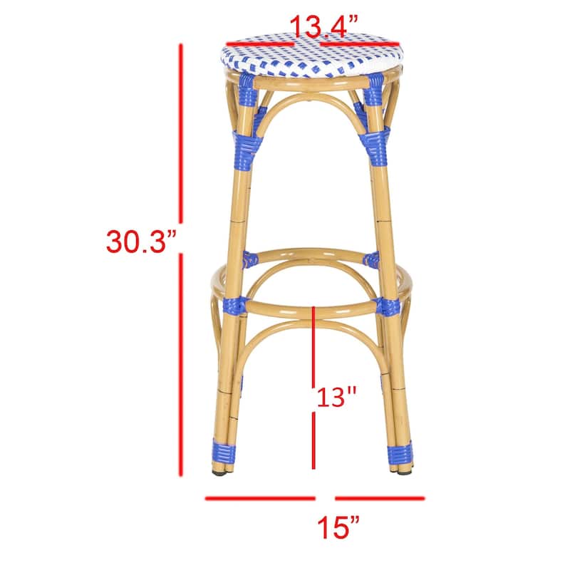 SAFAVIEH Mimi 31-inch Stacking Bar Stool (Fully Assembled). - 15"Wx15"Dx31"H