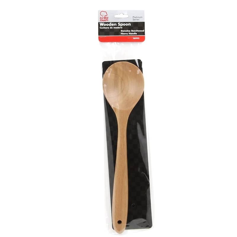Chef Craft 11.75" Solid Beechwood Cooking / Mixing Spoon