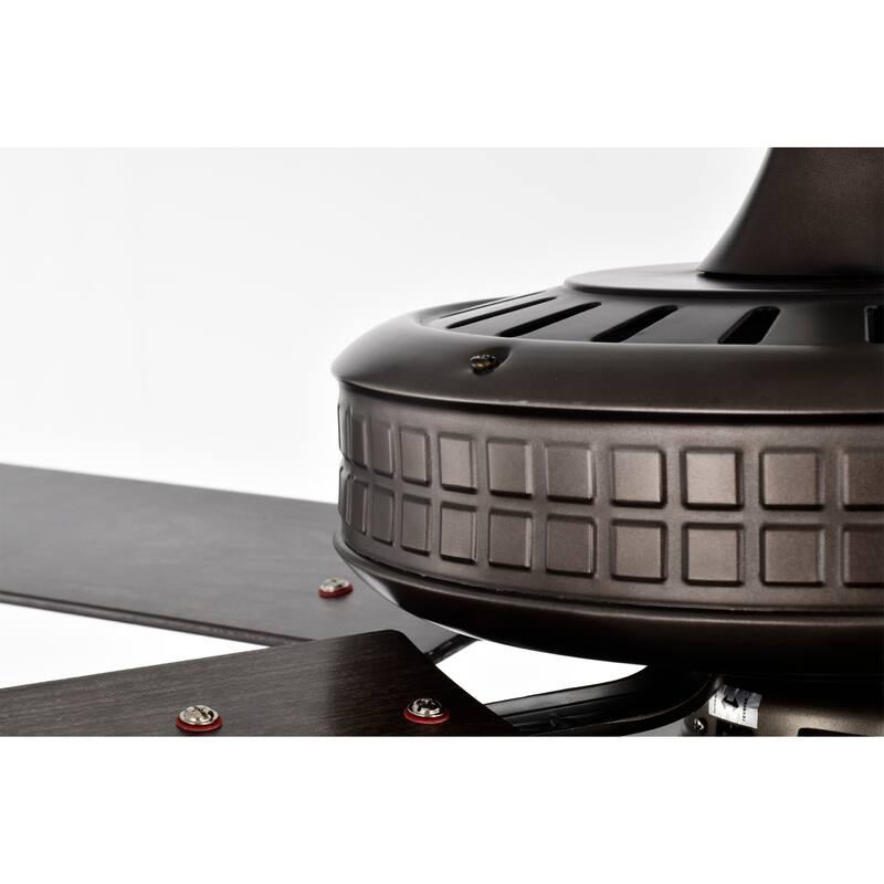 Cadence 52 Inch Oil Rubbed Bronze 2 Light, 5 Blades Lighted Ceiling Fan with Remote