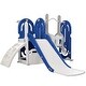 preview thumbnail 5 of 25, 5 in 1 Toddler Slide and Swing Set, Indoor Outdoor Playground Set Toddler Climber Slide Playset with Basketball Hoop for Babies