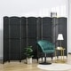 preview thumbnail 1 of 7, HOMCOM Room Divider, 8 Panel Folding Privacy Screen, 5.6' Tall Freestanding Wall Partition Black