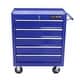 preview thumbnail 1 of 11, 5-Drawer Rolling Tool Cart with Wheels Garage Storage Tool Chest Blue
