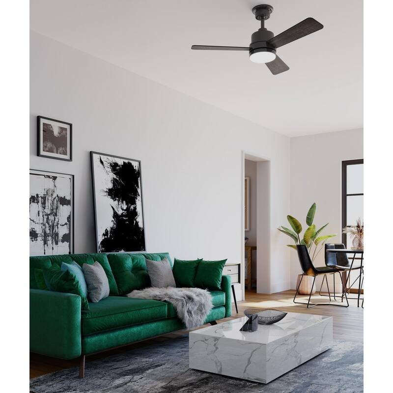 Trevina II Collection 44" Three-Blade Black Ceiling Fan - 10.630" x 21.330" x 10.820"