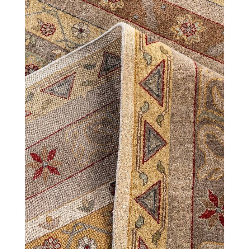 Ikat One-of-a-Kind Hand-Knotted Area Rug - Beige, 8' 1" x 10' 4" - 8' 1" x 10' 4"