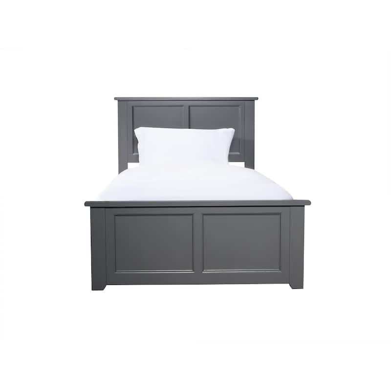 Platform Bed with Footboard & 2 Drawers - Storage Bed Frame - Slatted Support