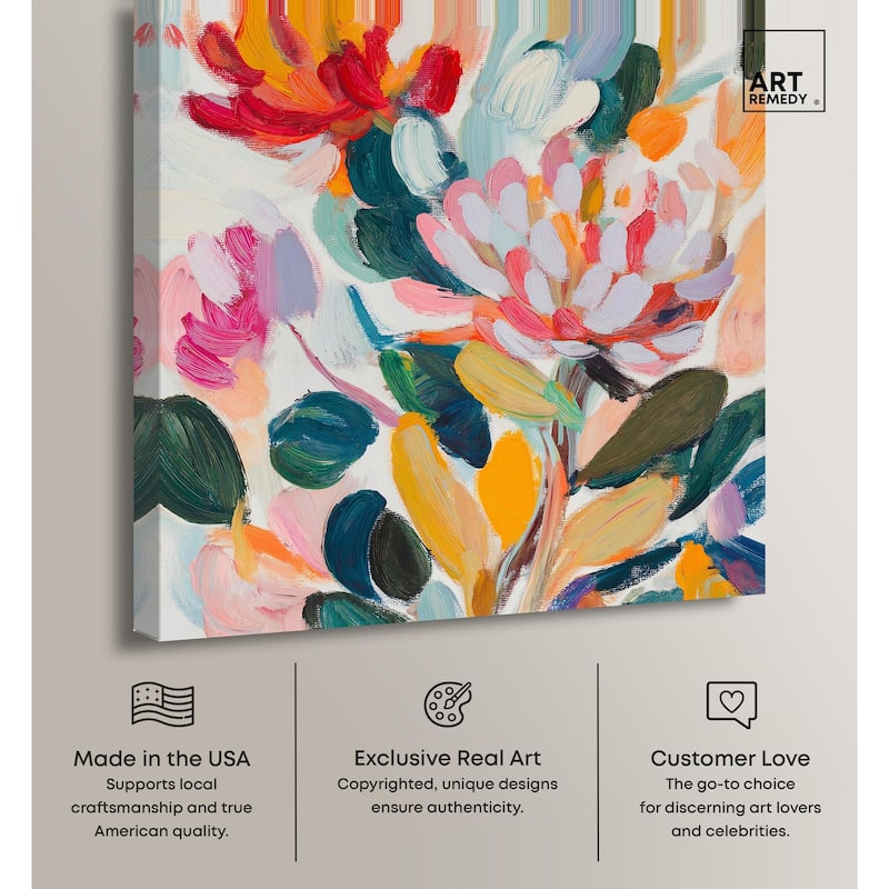 Lively Flora II Canvas by Art Remedy, Gallery Wrapped