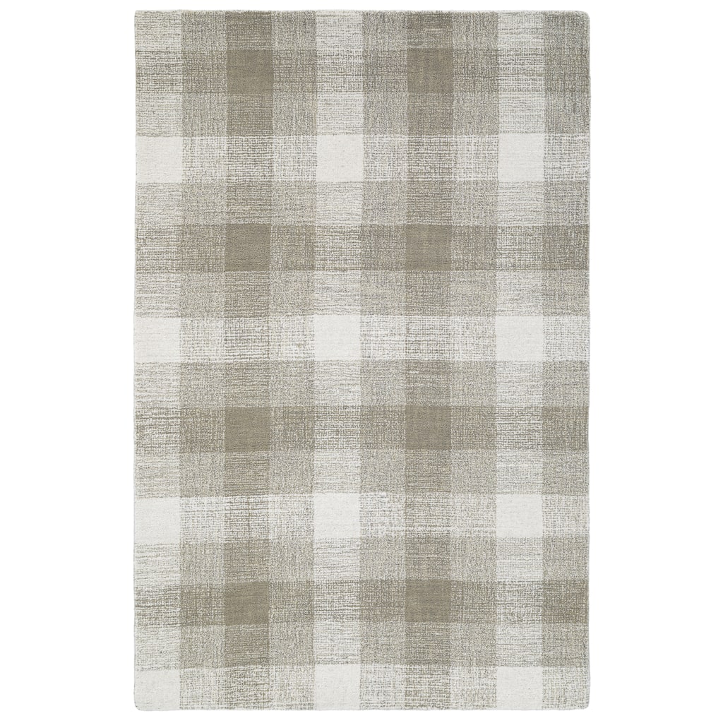 Terra by Obeetee Retro Plaid Gray Rug