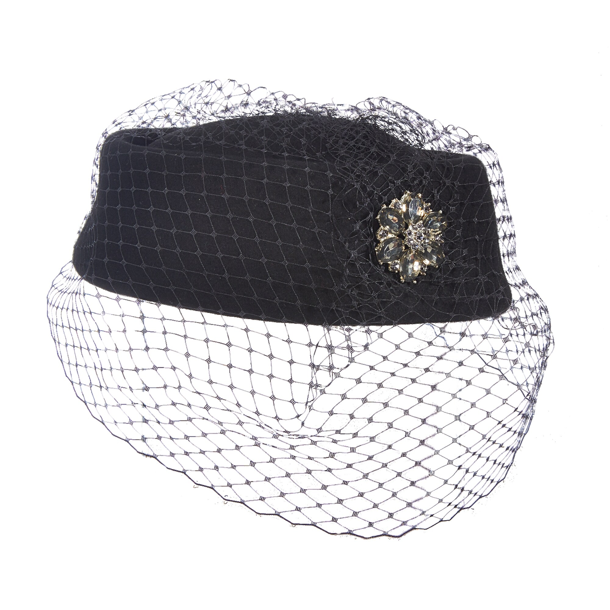 black hat with netting