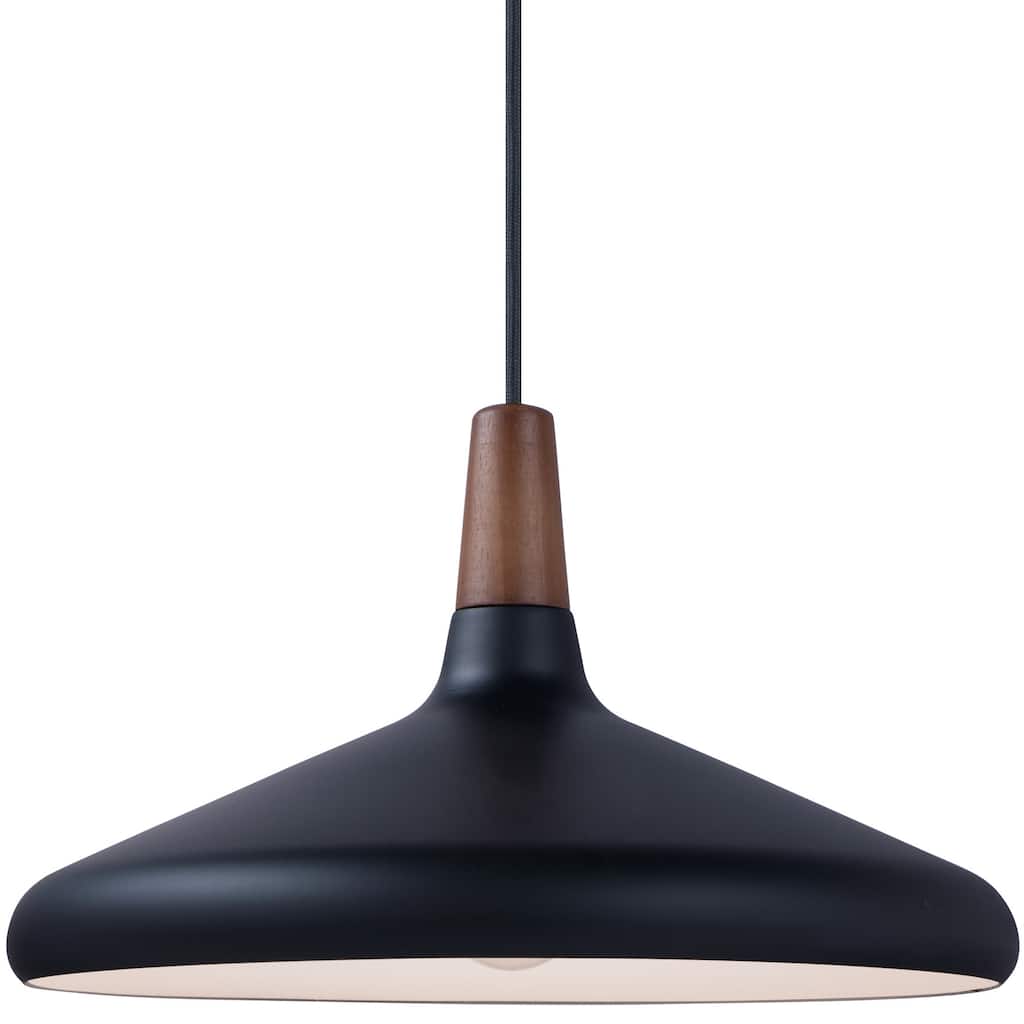 Maxim Nordic Single Light 15" Wood / Aluminum Pendant