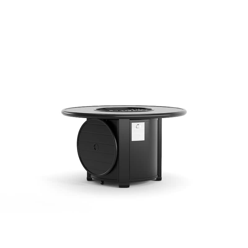 Slat Top 44" Round Fire Table
