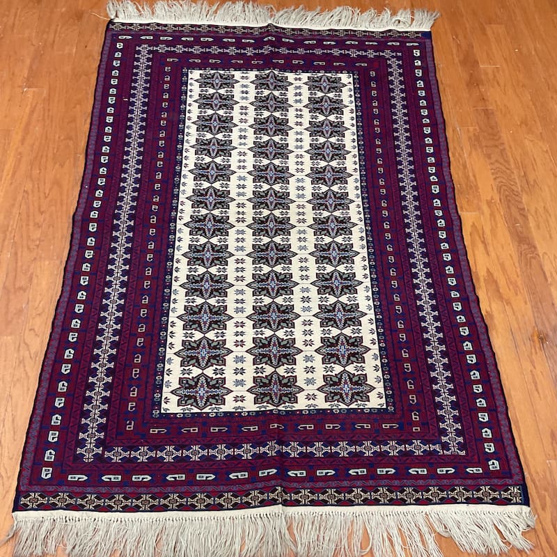 HERAT ORIENTAL Handmade Soumak Wool Rug - 4'2" x 6'1"