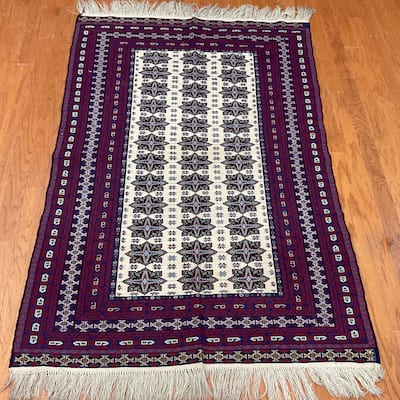 HERAT ORIENTAL Handmade Soumak Wool Rug - 4'2" x 6'1"
