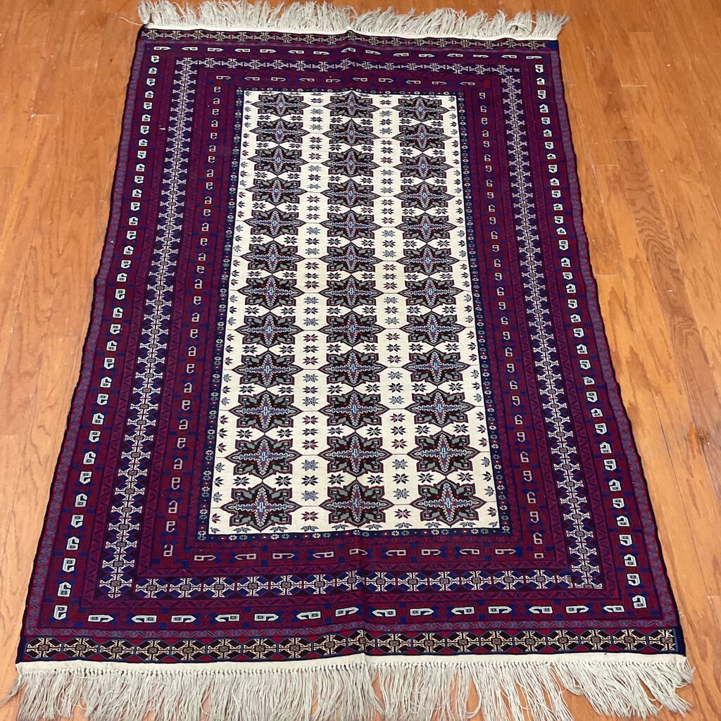 HERAT ORIENTAL Handmade Soumak Wool Rug - 4'2" x 6'1"