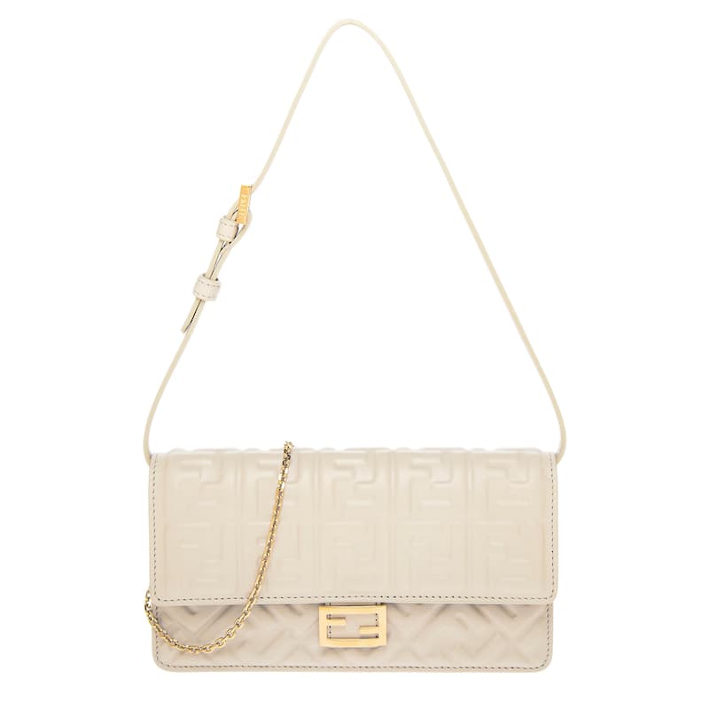Fendi Baguette Wallet Bag - White