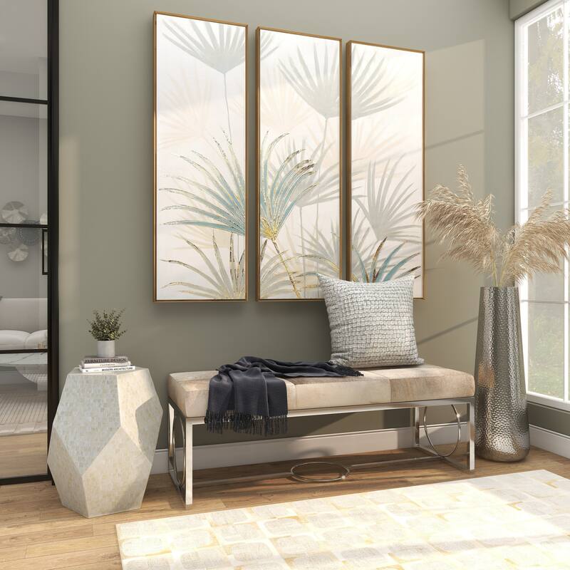 Mother of Pearl Shell Handmade Accent Table - Cream or Multi Colored