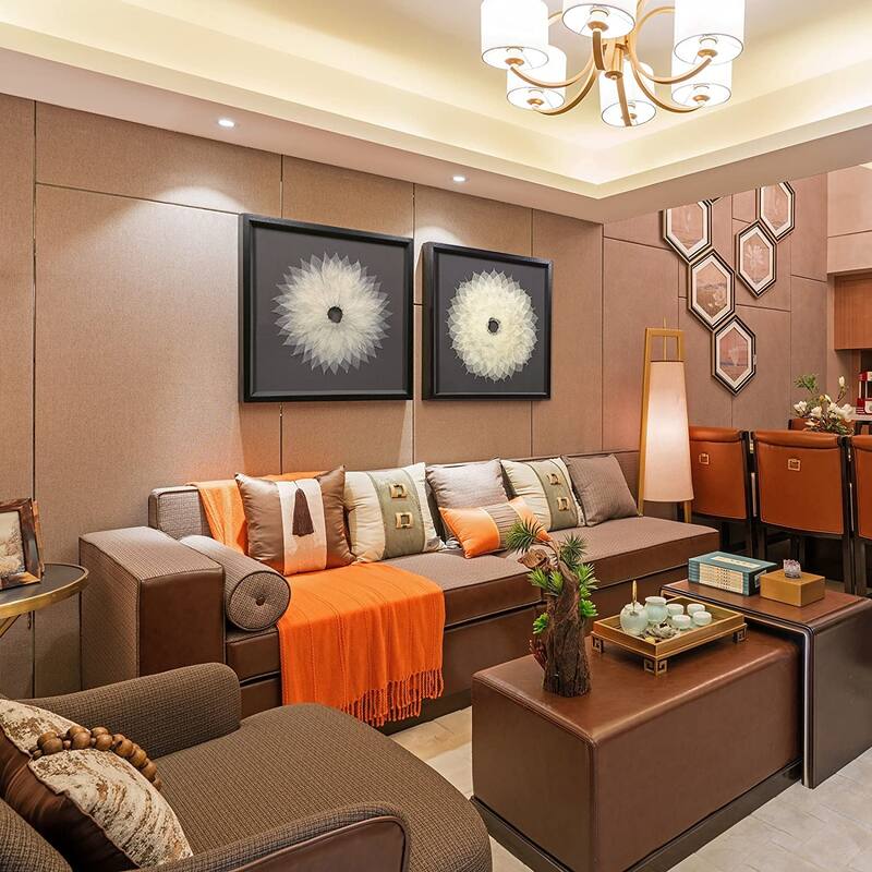 HUJI Magnolia Tree Leaves Blossom Shadow Box Wall Décor