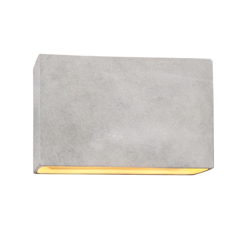 Carbon Loft Maeve 16-inch ADA Concrete Closed Top Rectangle Wall Sconce