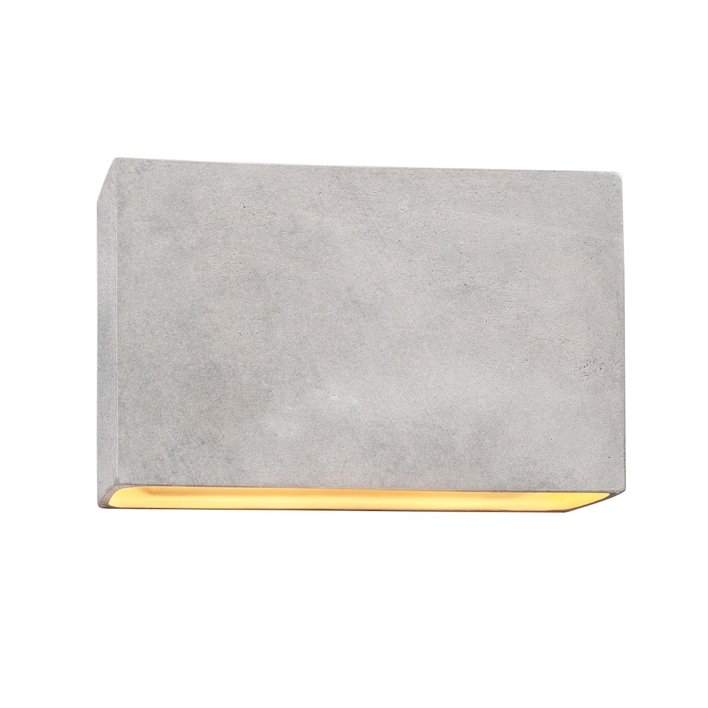 Carbon Loft Maeve 16-inch ADA Concrete Closed Top Rectangle Wall Sconce