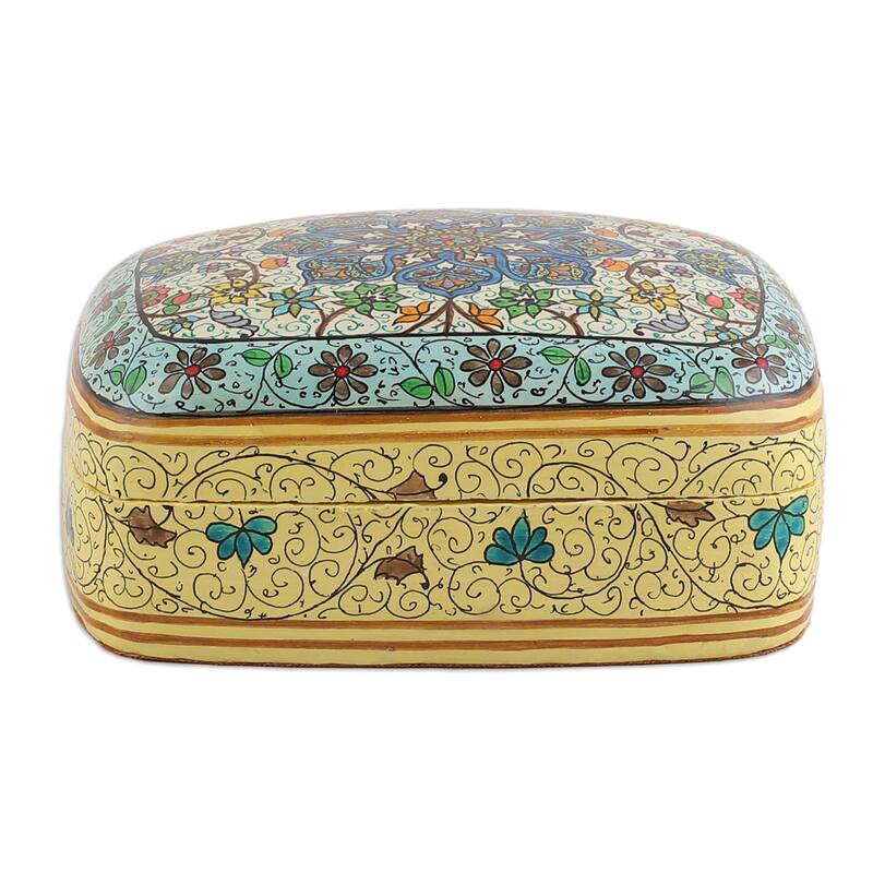 Novica Handmade Floral Majesty Wood Decorative Box