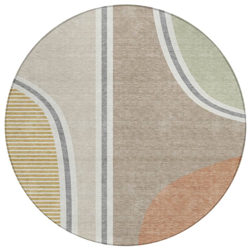 Machine Washable Indoor/ Outdoor Contemporary Keely Chantille Rug