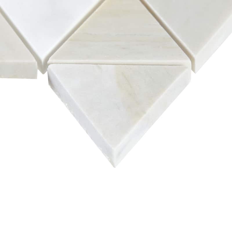 Daltile Pietra Divina 2" Marble Natural Stone Triangle Mosaic in Polished & Honed (10 PC Per Carton) (9.60 SQFT Per Carton)