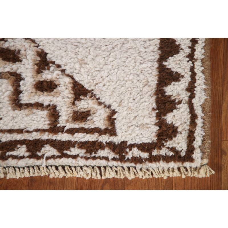 Natural Dye Tribal Anatolian Runner Rug Hand-knotted Wool Carpet - 3'3"x 11'11"